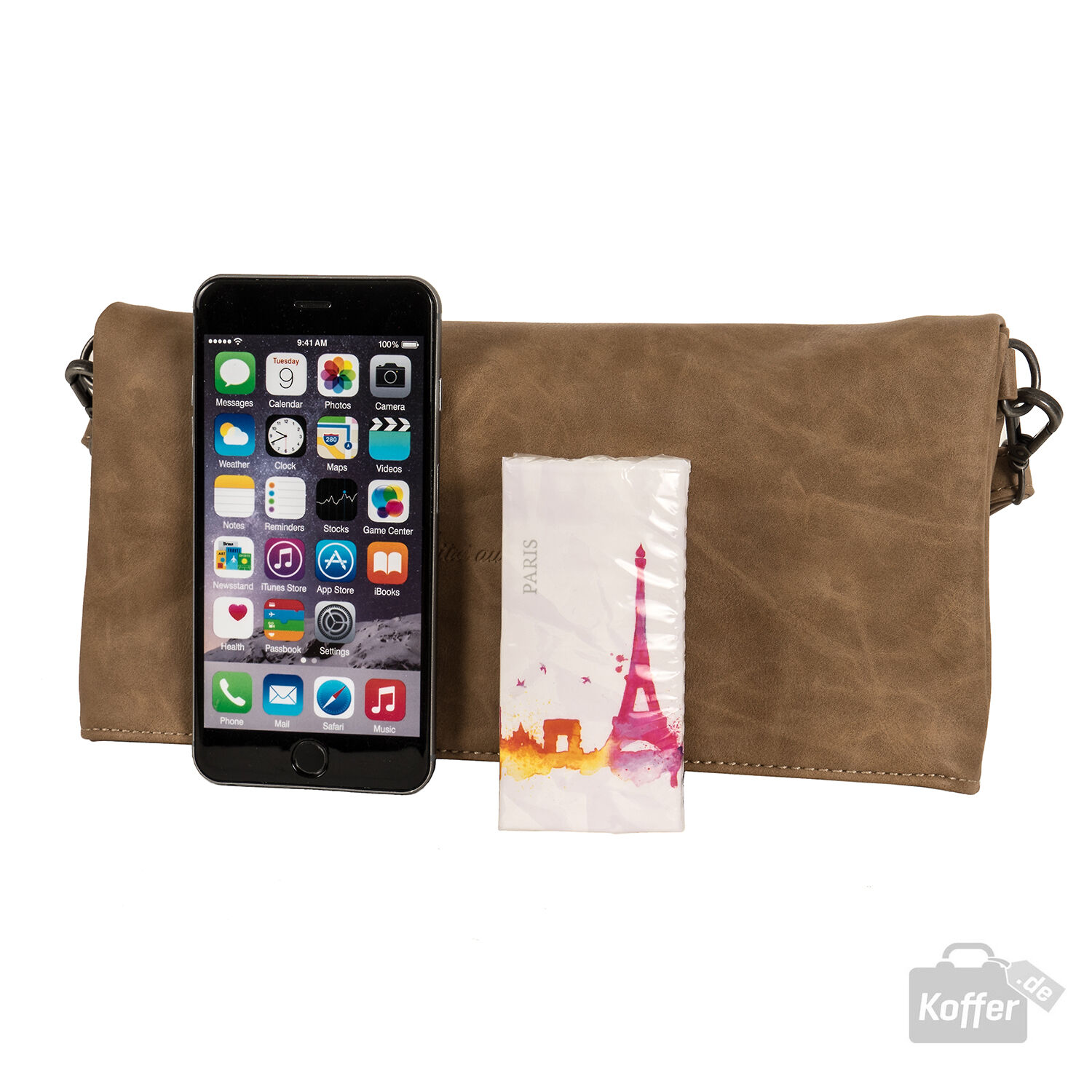 Fritzi aus Preußen Nubuk Ronja Clas Clutch rosewood