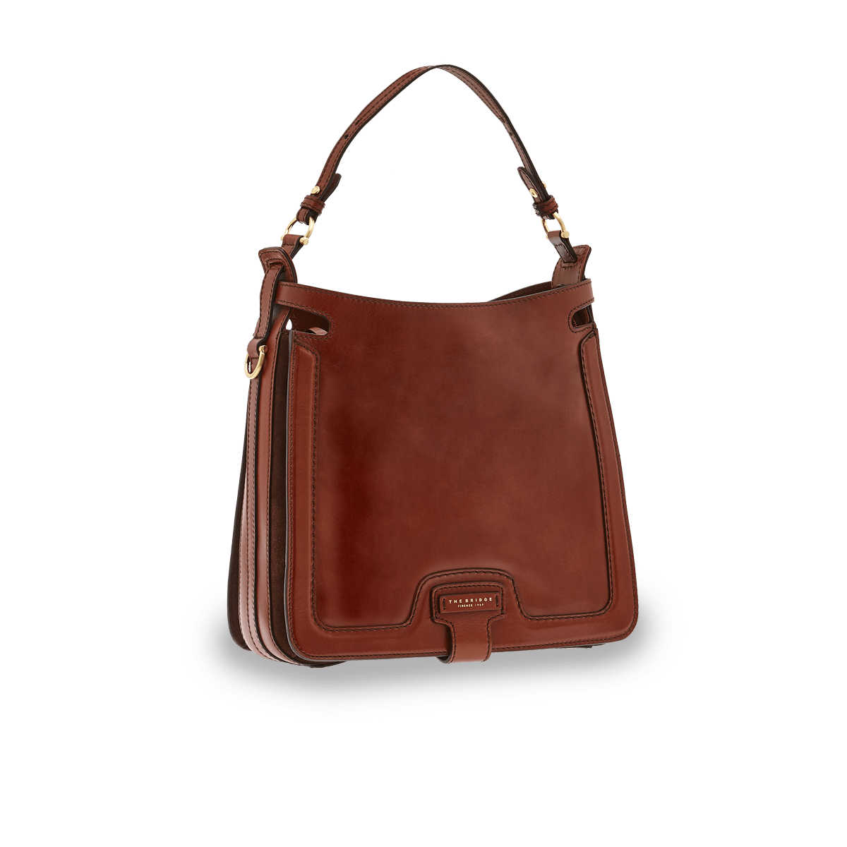 The Bridge Giglio Beuteltasche Braun/Gold