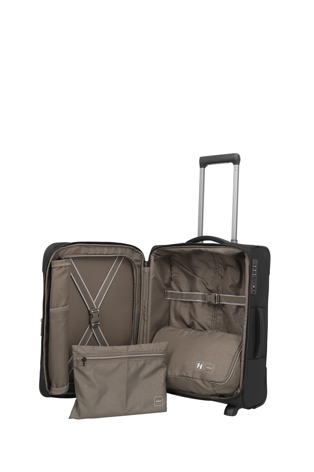 Travelite Crosslite Trolley S 2-Rollen erweiterbar Schwarz