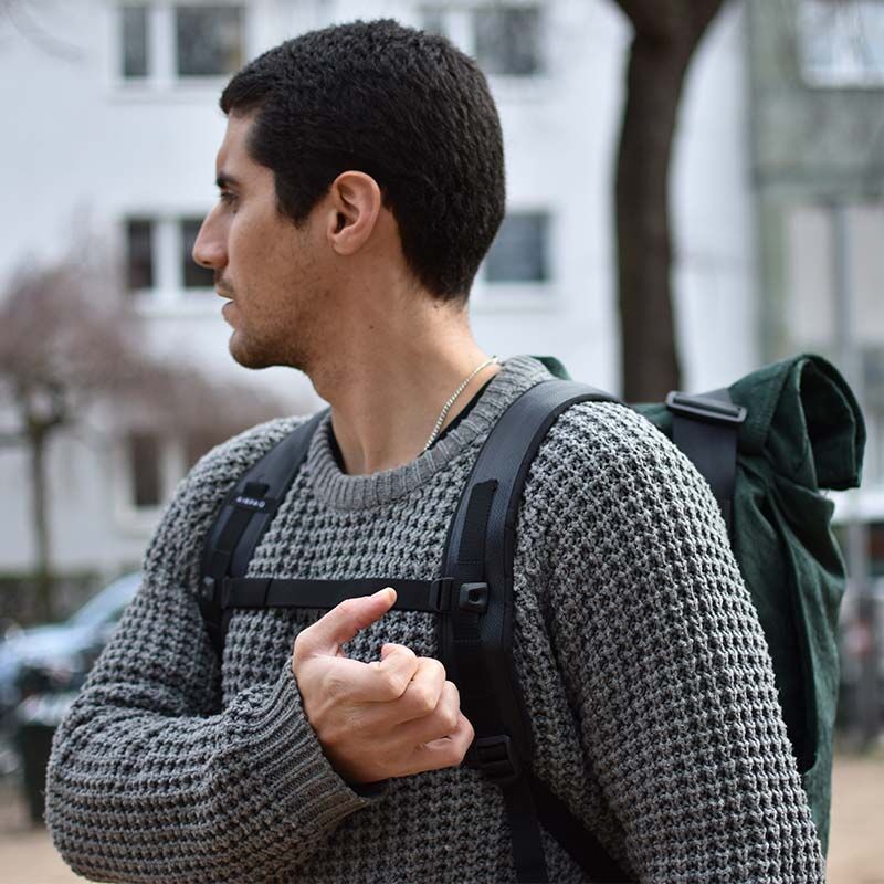 Airpaq BIQ Rolltop-Rucksack XL mit Laptopfach Grün Airpaq BIQ Rolltop-Rucksack XL mit Laptopfach Grün