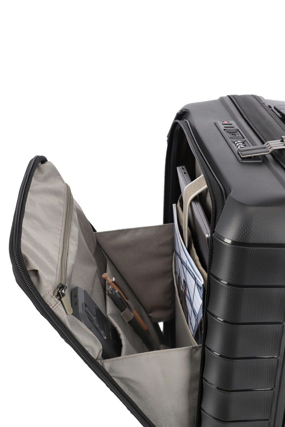 Travelite Mooby Trolley S mit Vortasche, 4-Rollen Schwarz