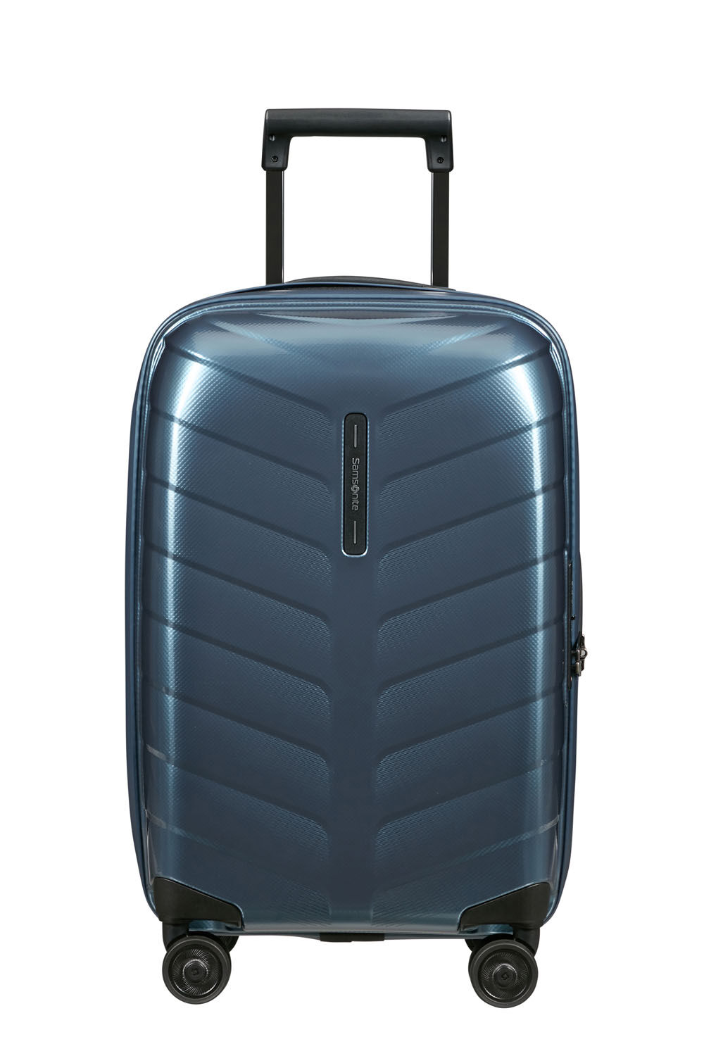 Samsonite Attrix Trolley mit 4 Rollen erweiterbar 55cm (23/26cm) Steel Blue