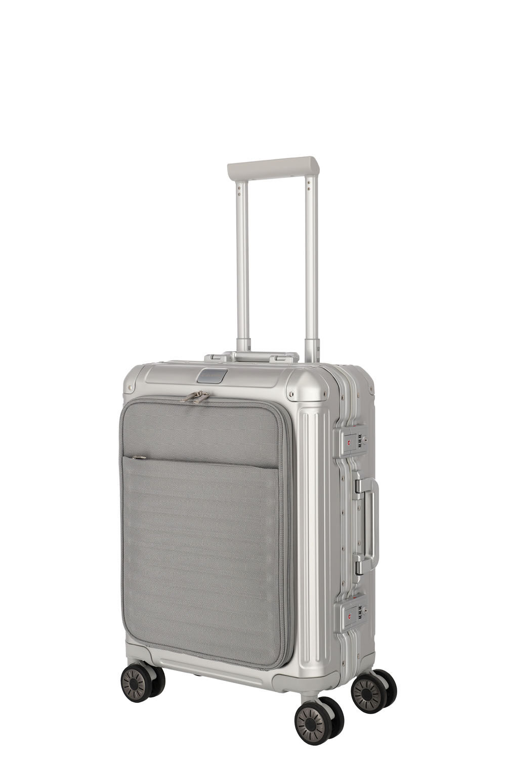 Travelite Next Trolley S 4-Rad mit Vortasche Silber Travelite Next Trolley S 4-Rad mit Vortasche Silber