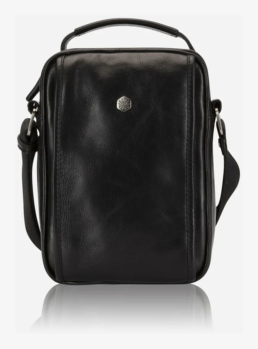 Jekyll & Hide Crossbody Tasche aus Leder Black