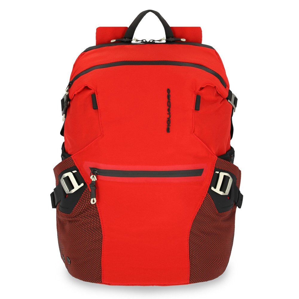 Piquadro PQ-Modular Laptoprucksack 15,6" aus rezykliertem antiviralen-Stoff und Diebstahlsicherung Rot Piquadro PQ-Modular Laptoprucksack 15,6" aus rezykliertem antiviralen-Stoff und Diebstahlsicherung Rot