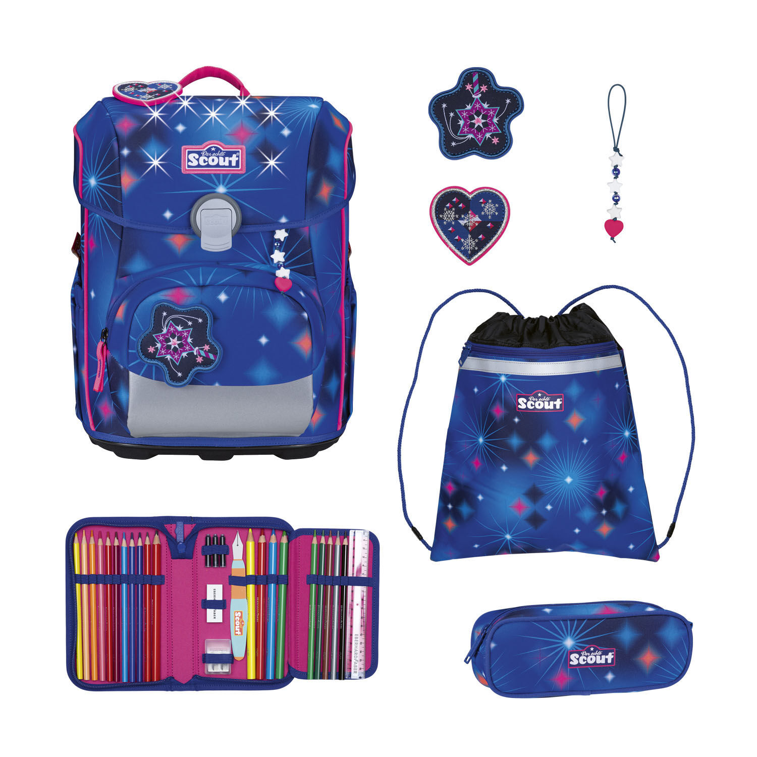 Scout Neo Exklusiv LED Schulranzen-Set 4-teilig Sparkling Dream