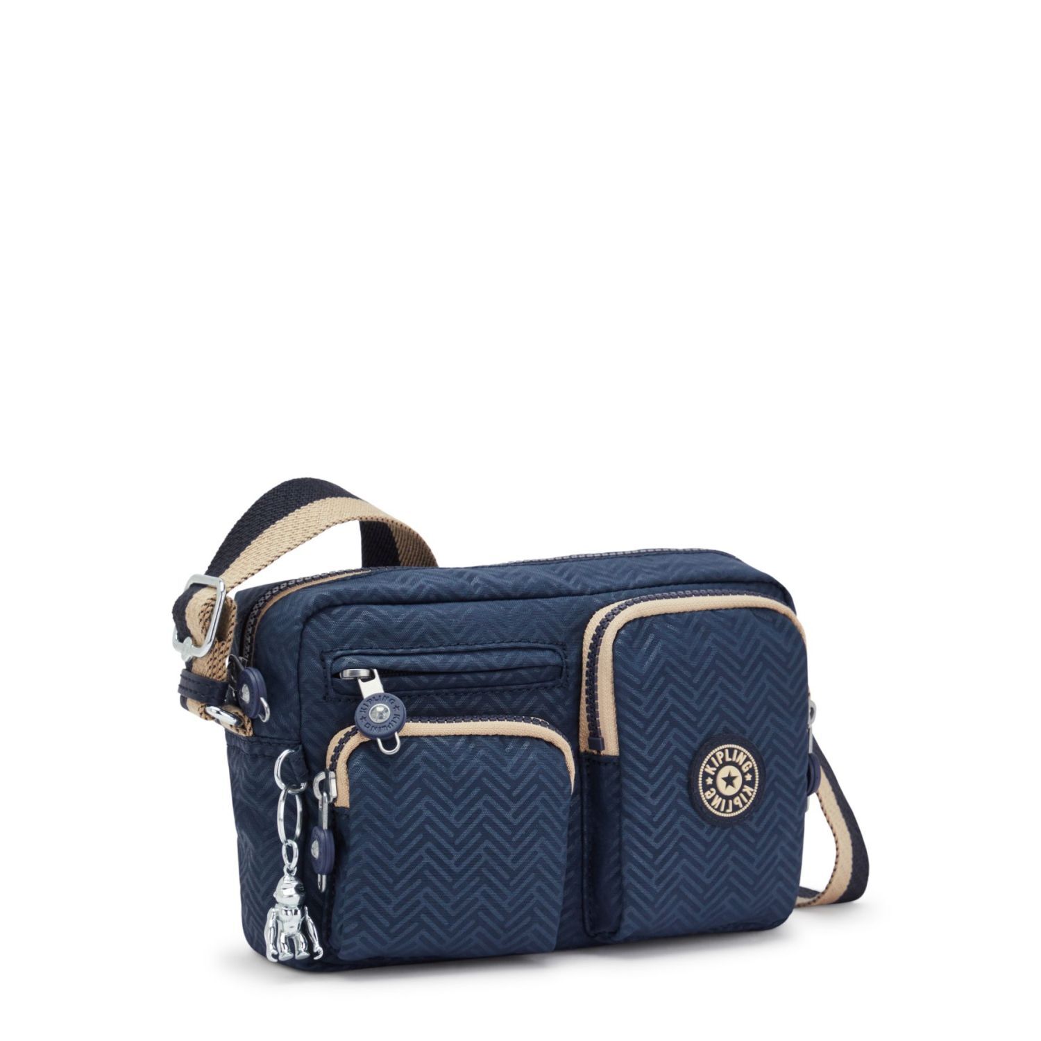 Kipling ALBENA Kleine Umhängetasche Endless Bleu Emboss