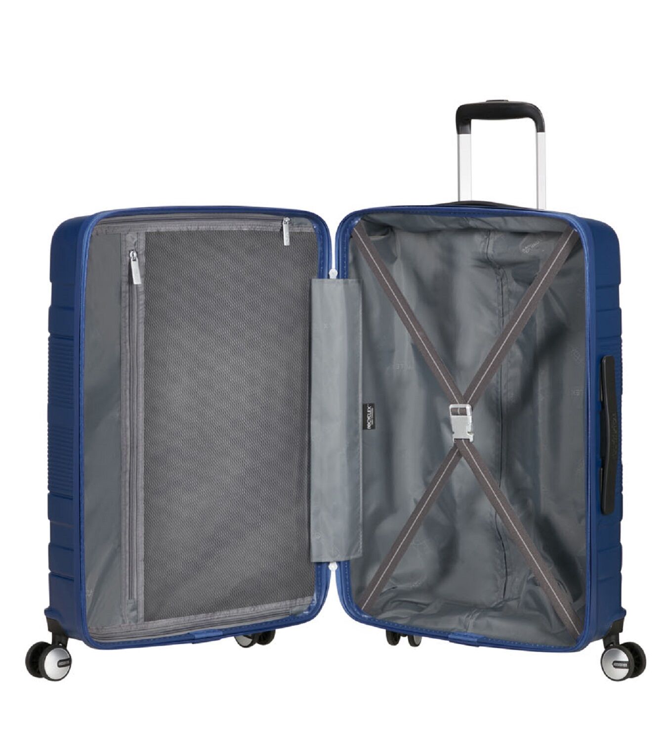 American Tourister Funstripe Trolley 76cm mit 4 Rollen Navy