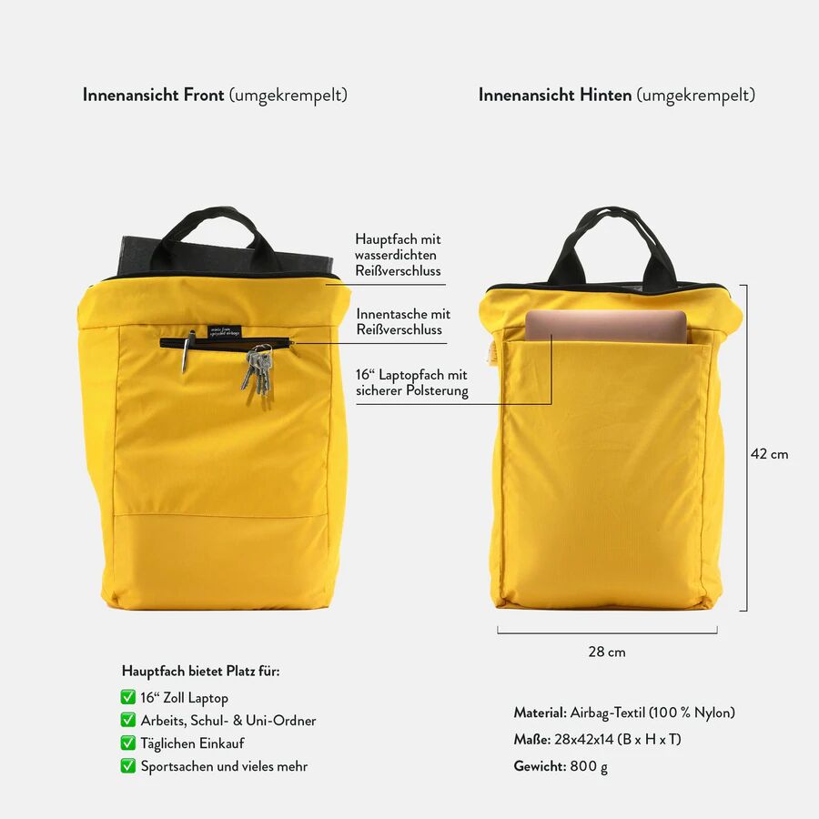 Airpaq Basiq Laptop-Rucksack 15" Grau