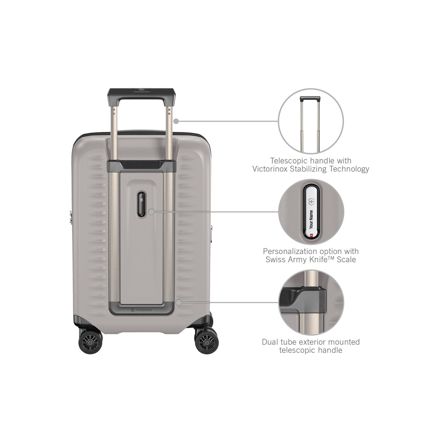 Victorinox Airox Advanced Frequent Flyer Carry-On, erweiterbar Stone White