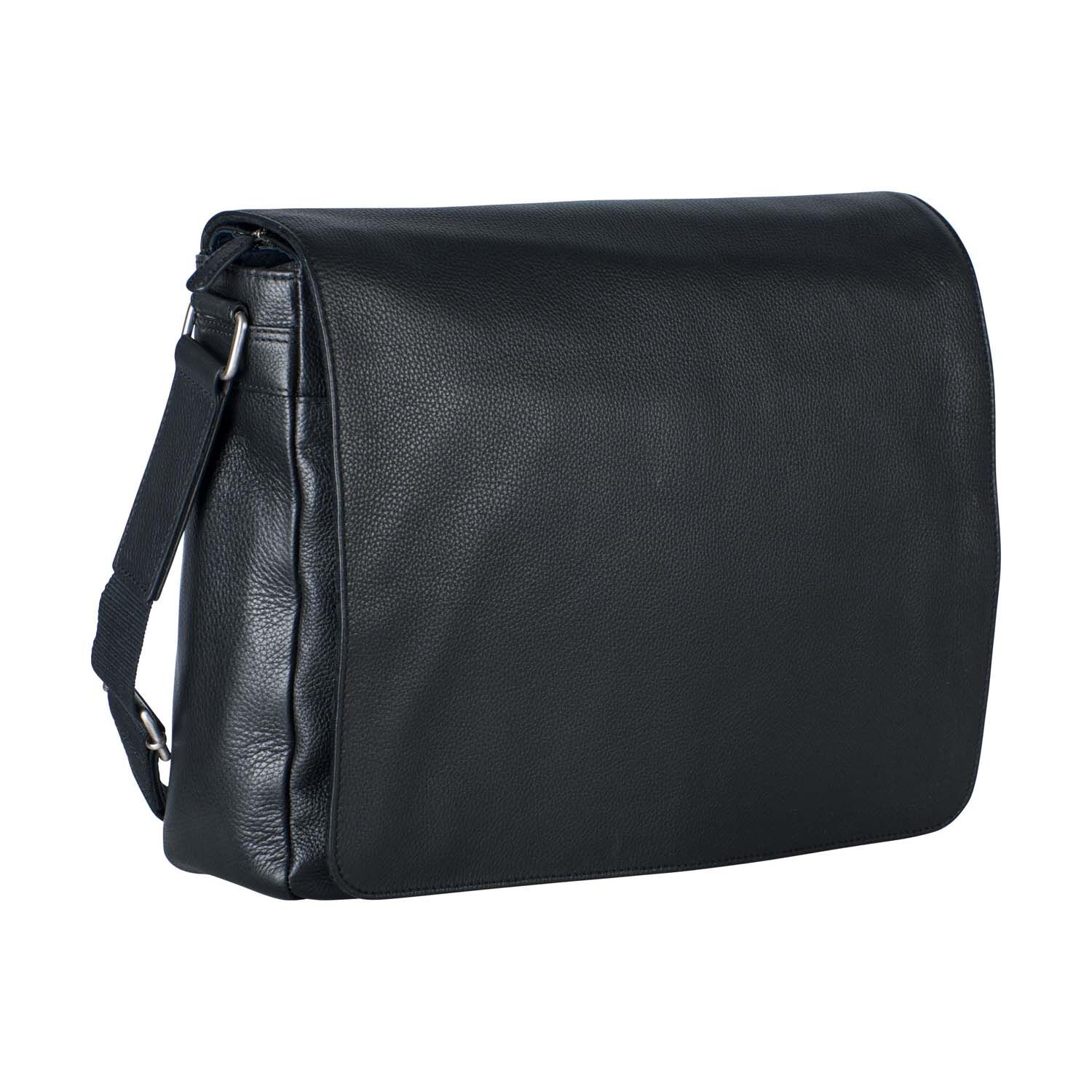 Leonhard Heyden Berlin Umhängetasche L mit Laptopfach 15" schwarz