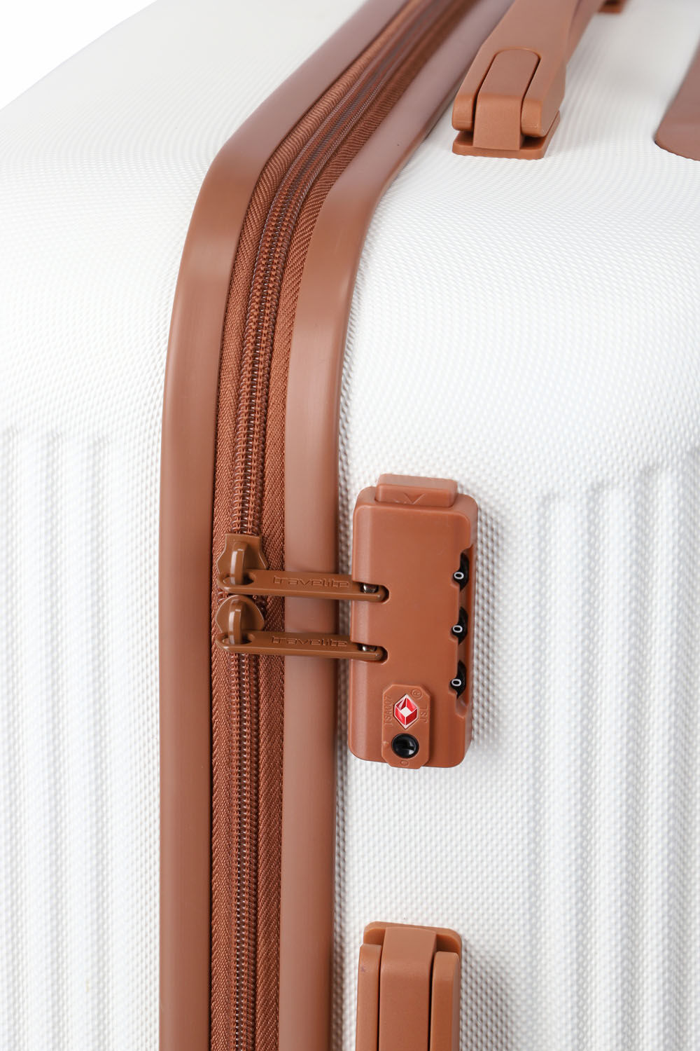 Travelite BALI Trolley M 4-Rollen Weiss/cognac