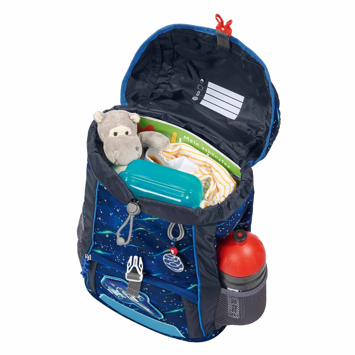 Step by Step Kinderrucksack KID REFLECT Rucksack-Set, 3-teilig inkl. Sitzkissen Star Shuttle Elio