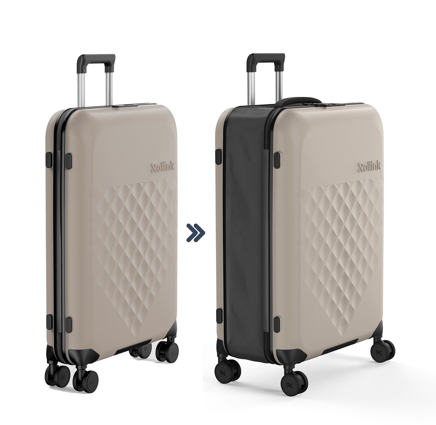 Rollink Vega 360 29" Check-In L, 4-Rollen Warm Grey