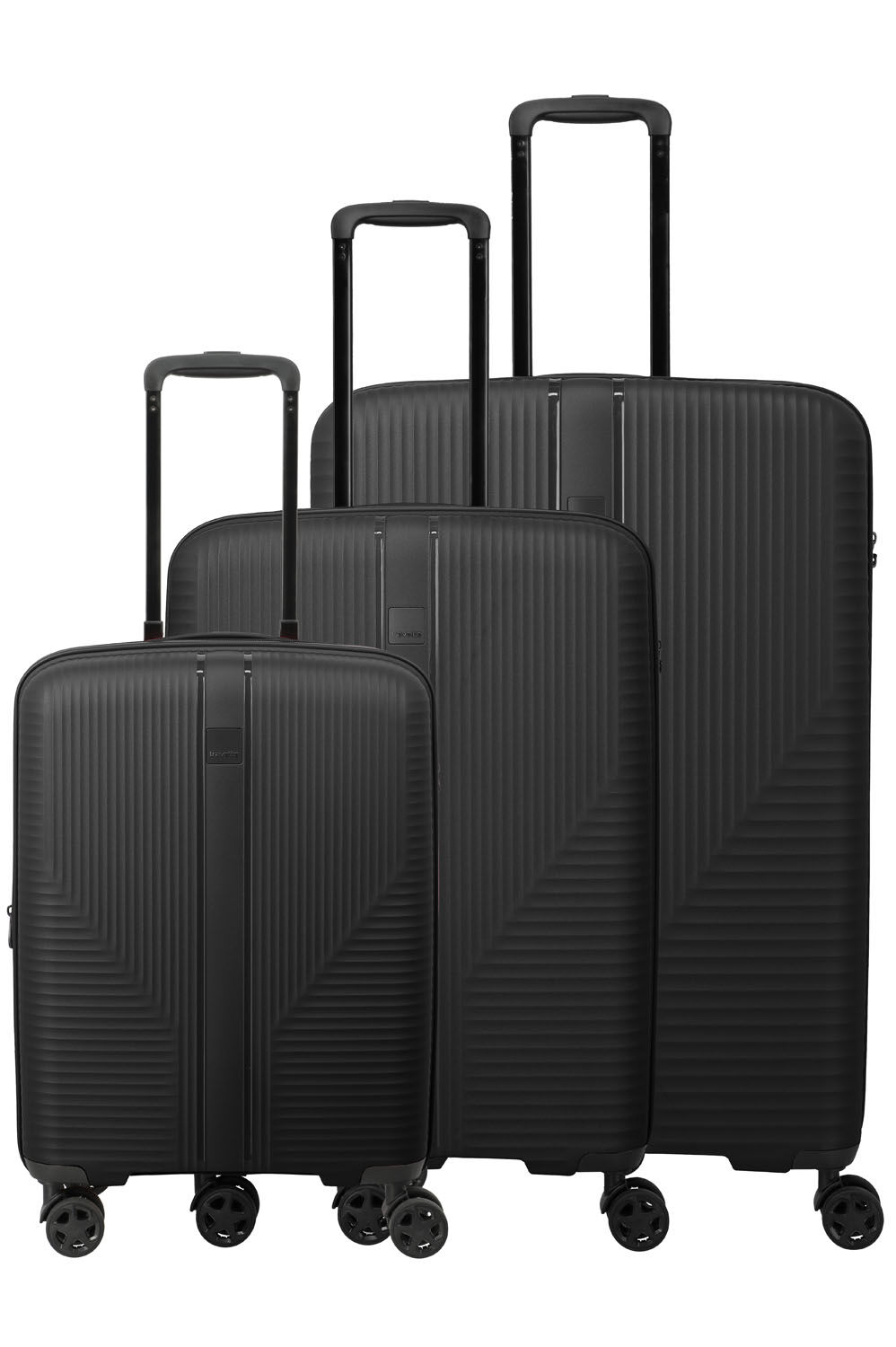 Travelite AIR STRIPE 3-tlg. Koffer-Set L/Mexp./Sexp., Black