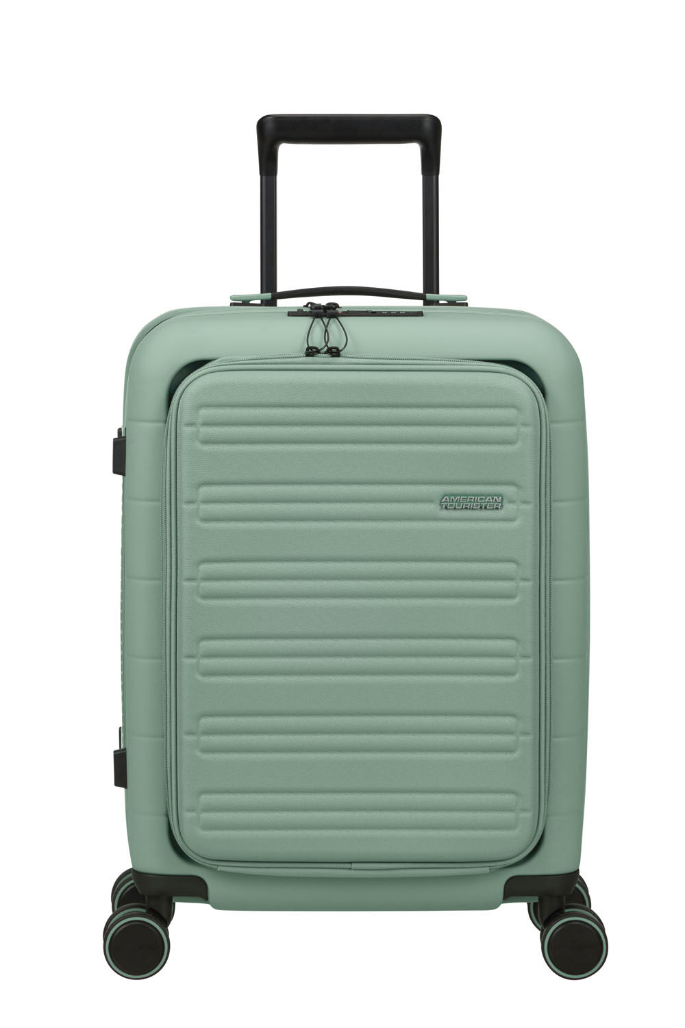 American Tourister Novastream Trolley 55cm mit Vortasche, SMART,  erweiterbar Nomad Green