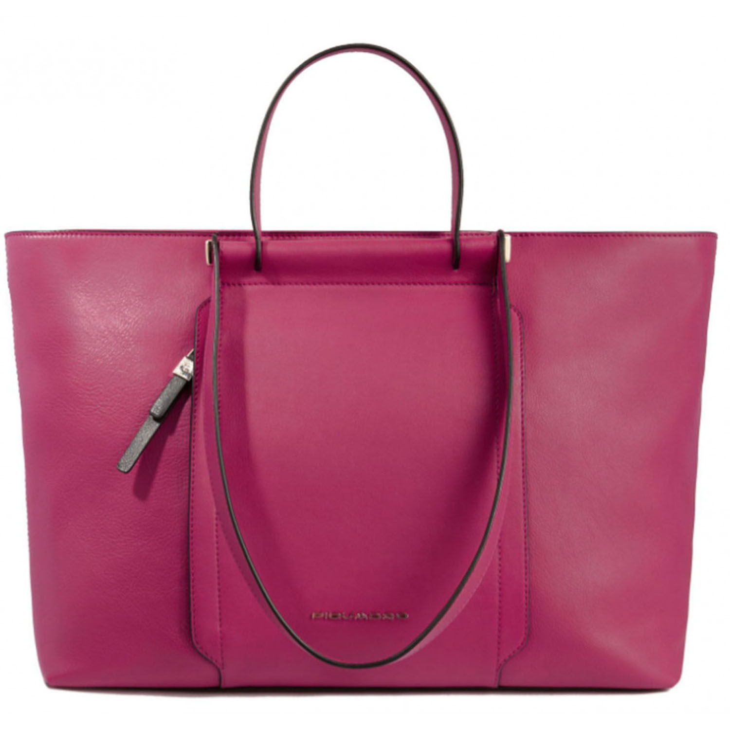 Piquadro Circle Shopper aus Leder mit 15,6" Notebook-Fach Fuchsia