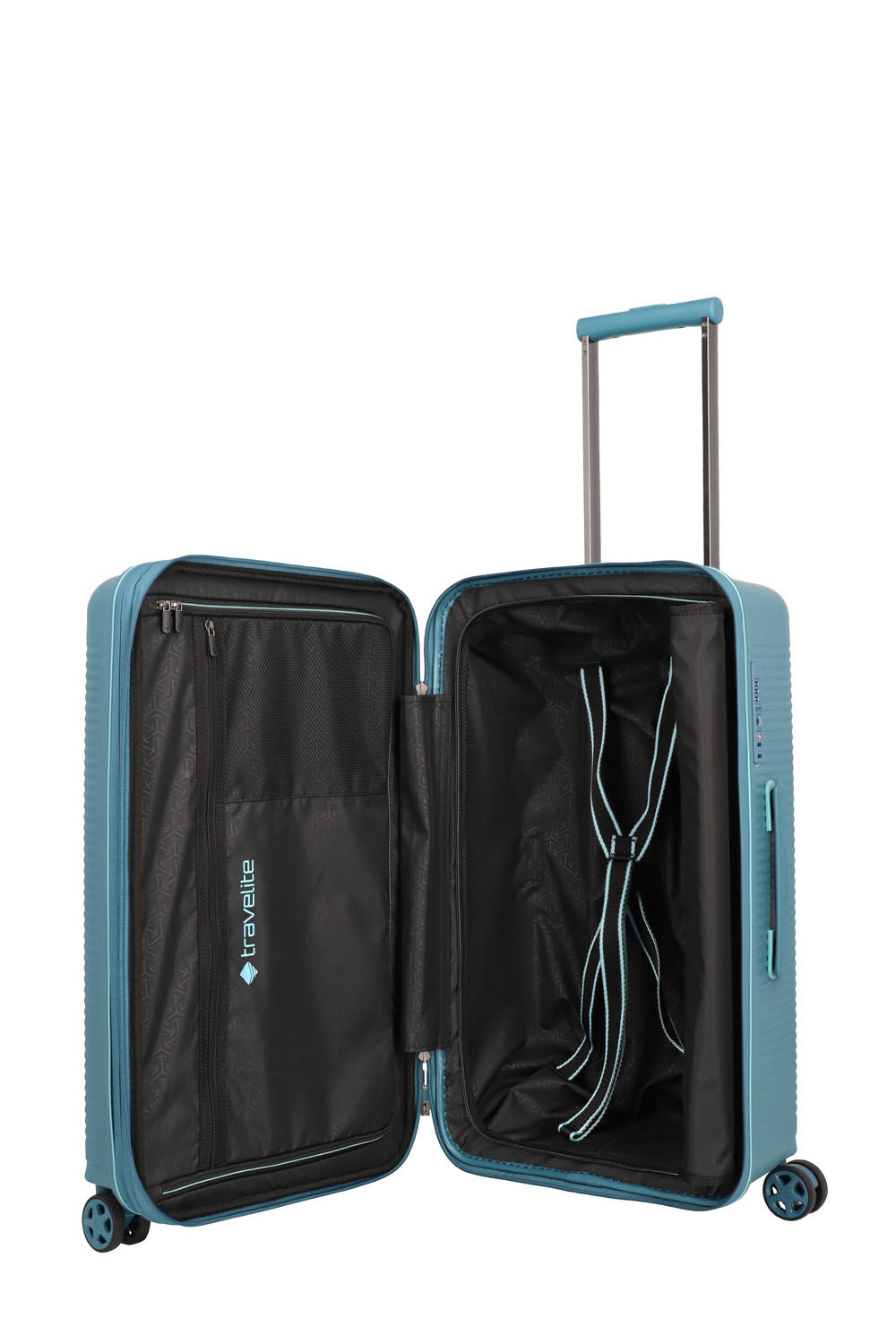 Travelite Roomer Trunk M, 4-Rollen erweiterbar Aqua
