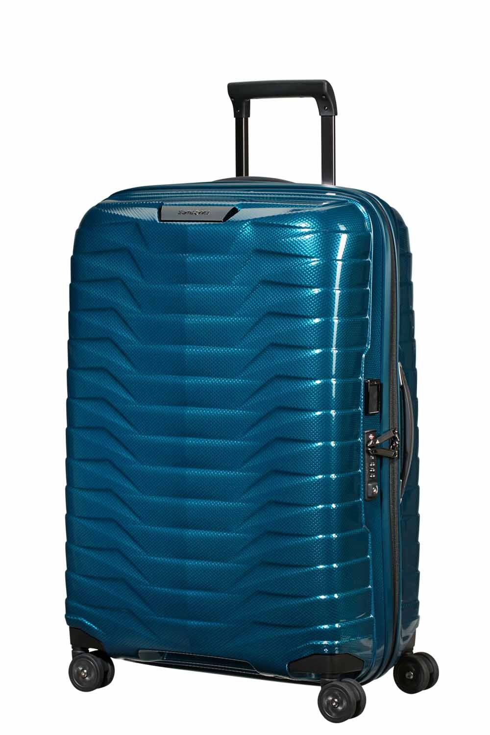 Samsonite Proxis Trolley mit 4 Rollen 69cm + GRATIS HOTELGUTSCHEIN Petrol Blue