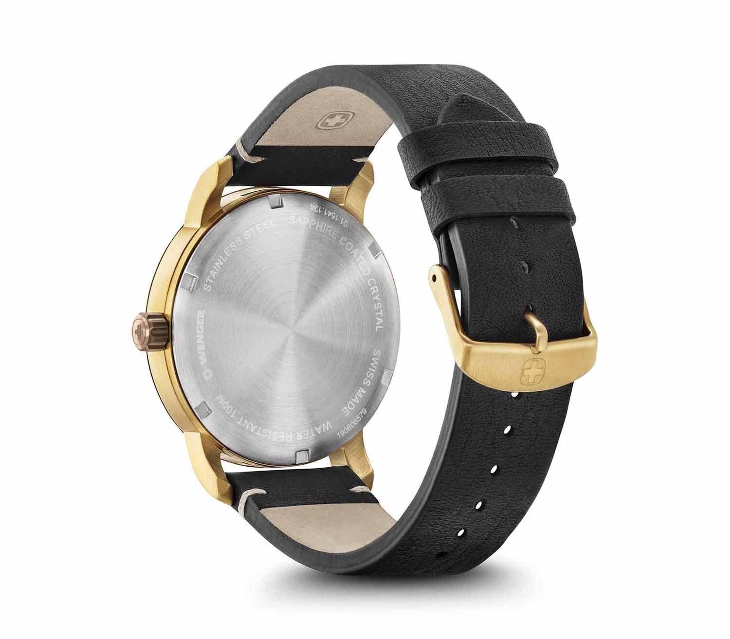 Wenger Attitude 42mm Sportuhr creme (beige), gold, schwarz