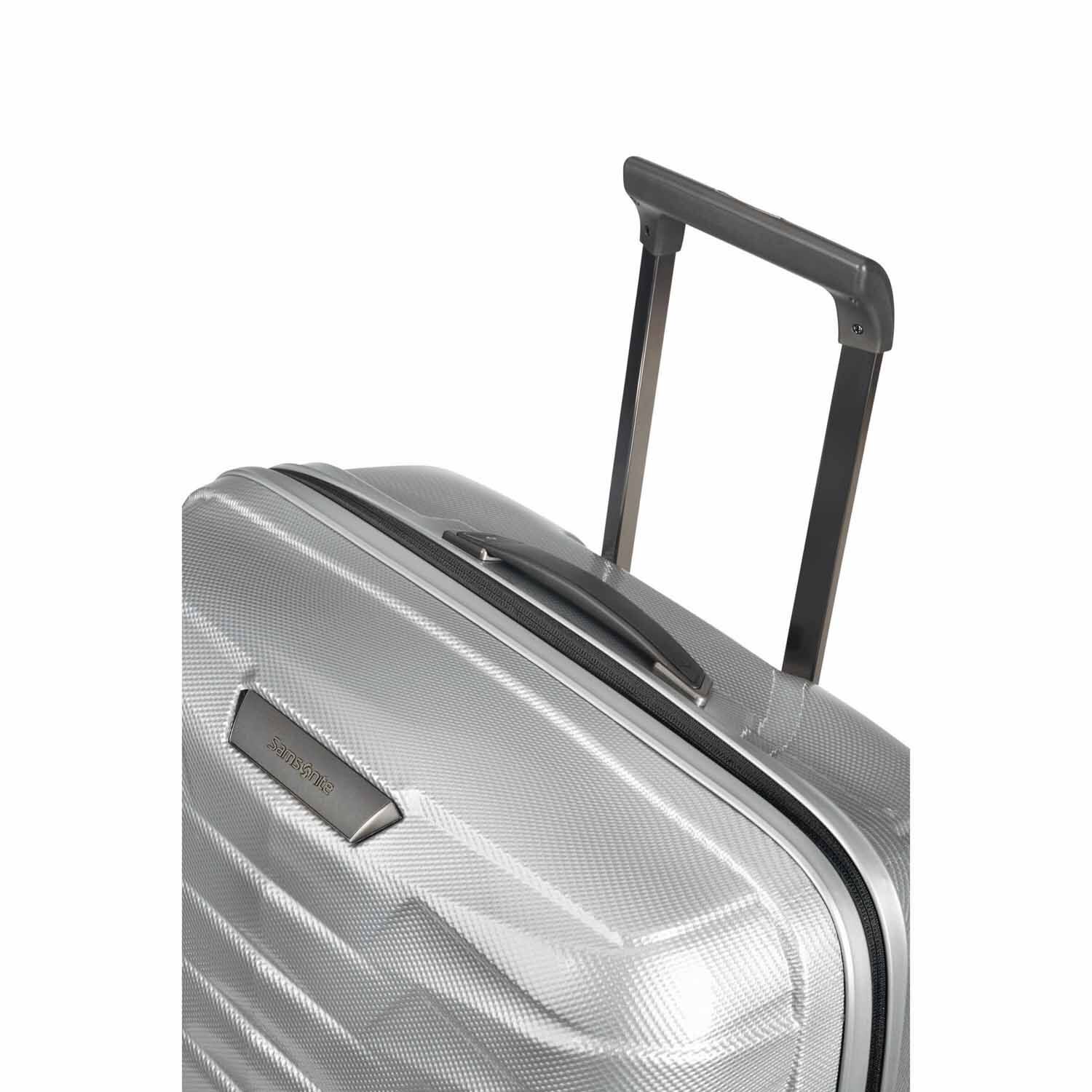 Samsonite Proxis Trolley mit 4 Rollen 81cm + GRATIS HOTELGUTSCHEIN Silber