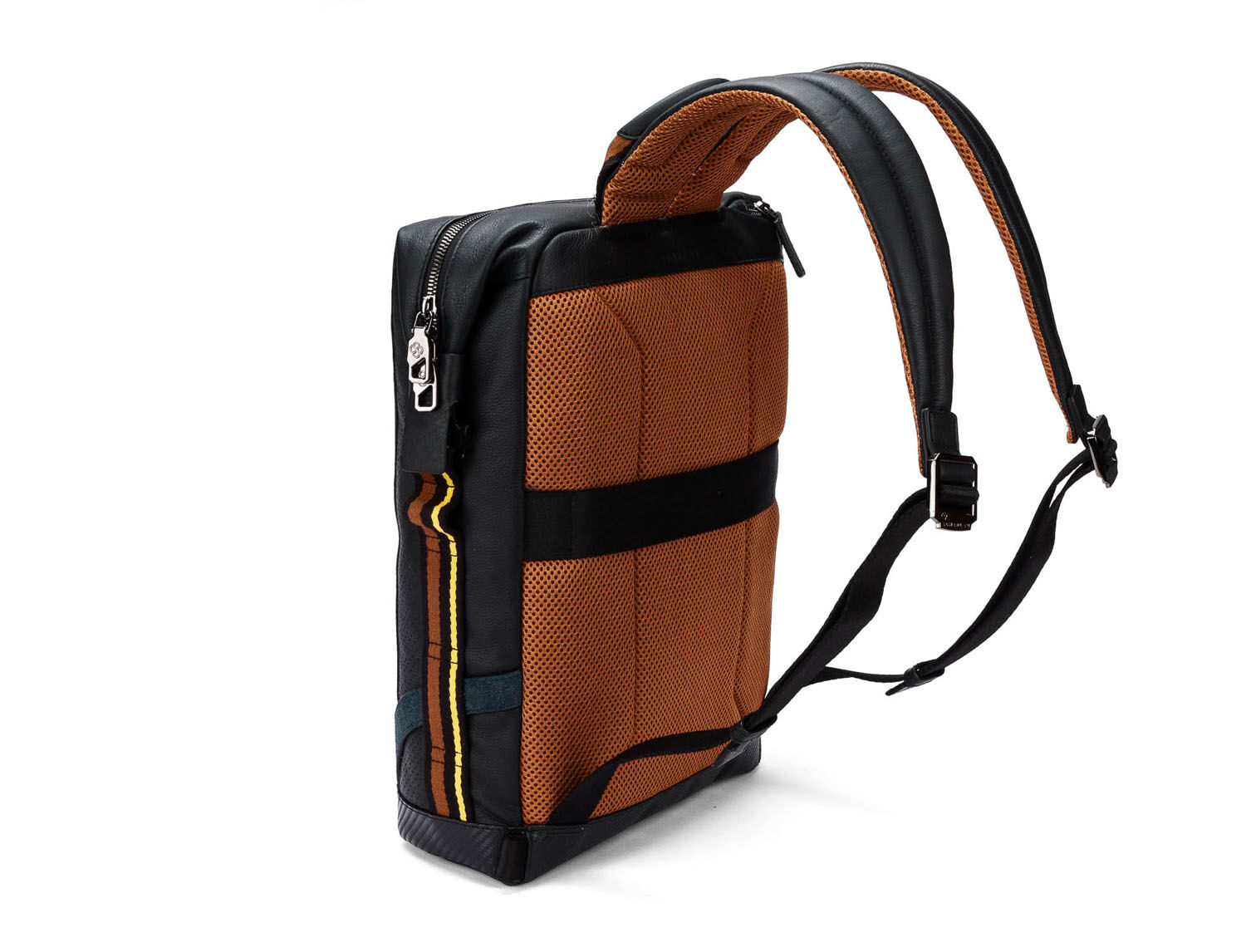 SCHARLAU Slackline RONJA Leder Rucksack für 13" Laptopfach Black