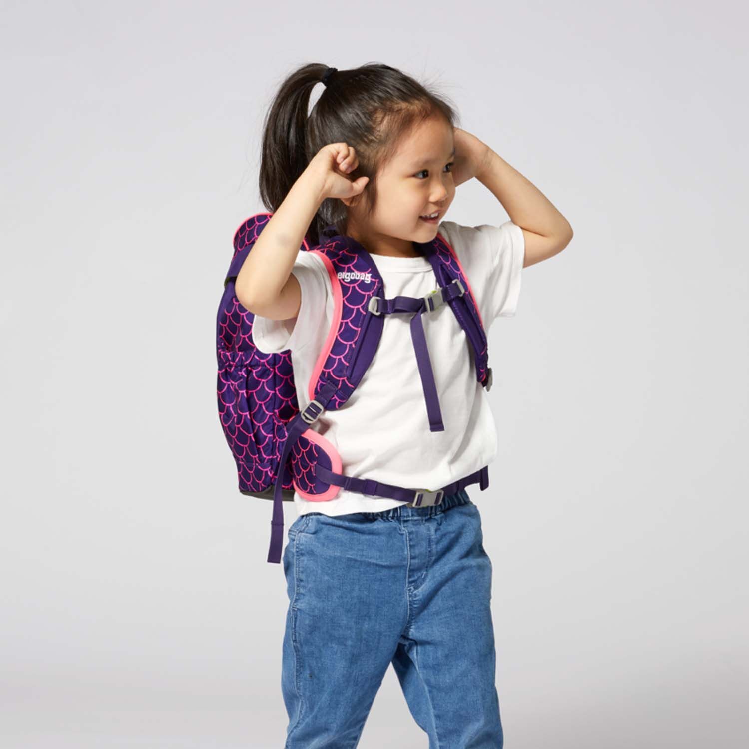 ergobag mini LUMI Edition, Kindergartenrucksack 2-tlg. 2025 PerlentauchBär