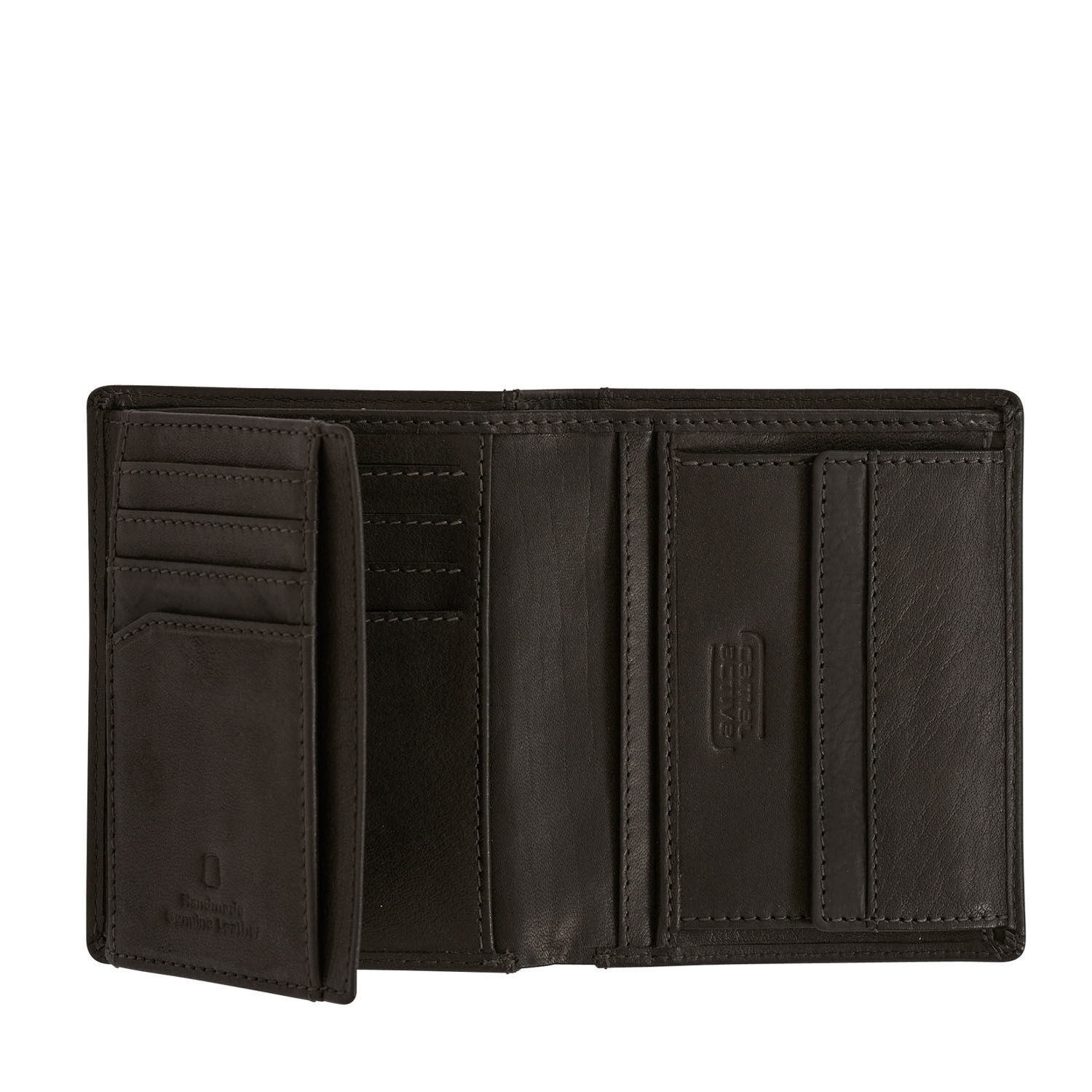 Camel Active Dust Hochformatige Brieftasche aus Leder Schwarz