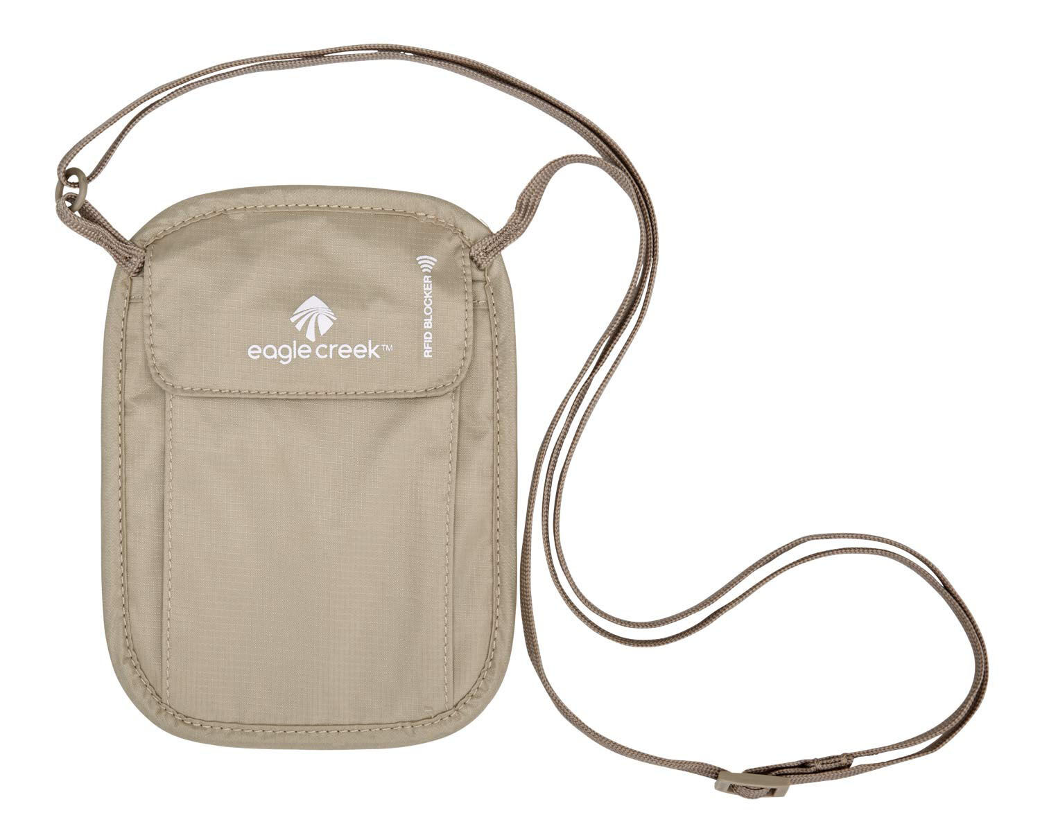 Eagle Creek Security RFID Blocker Neck Wallet Tan Eagle Creek Security RFID Blocker Neck Wallet Tan