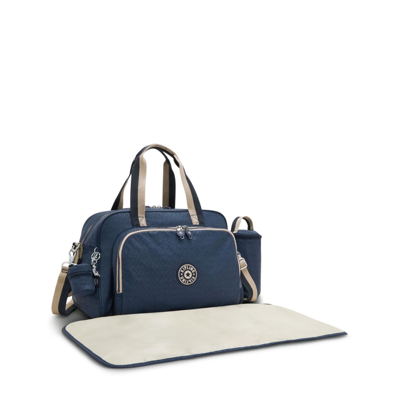 Kipling CAMAMA Babytasche mit Wickelmatte Endless Bleu Emboss