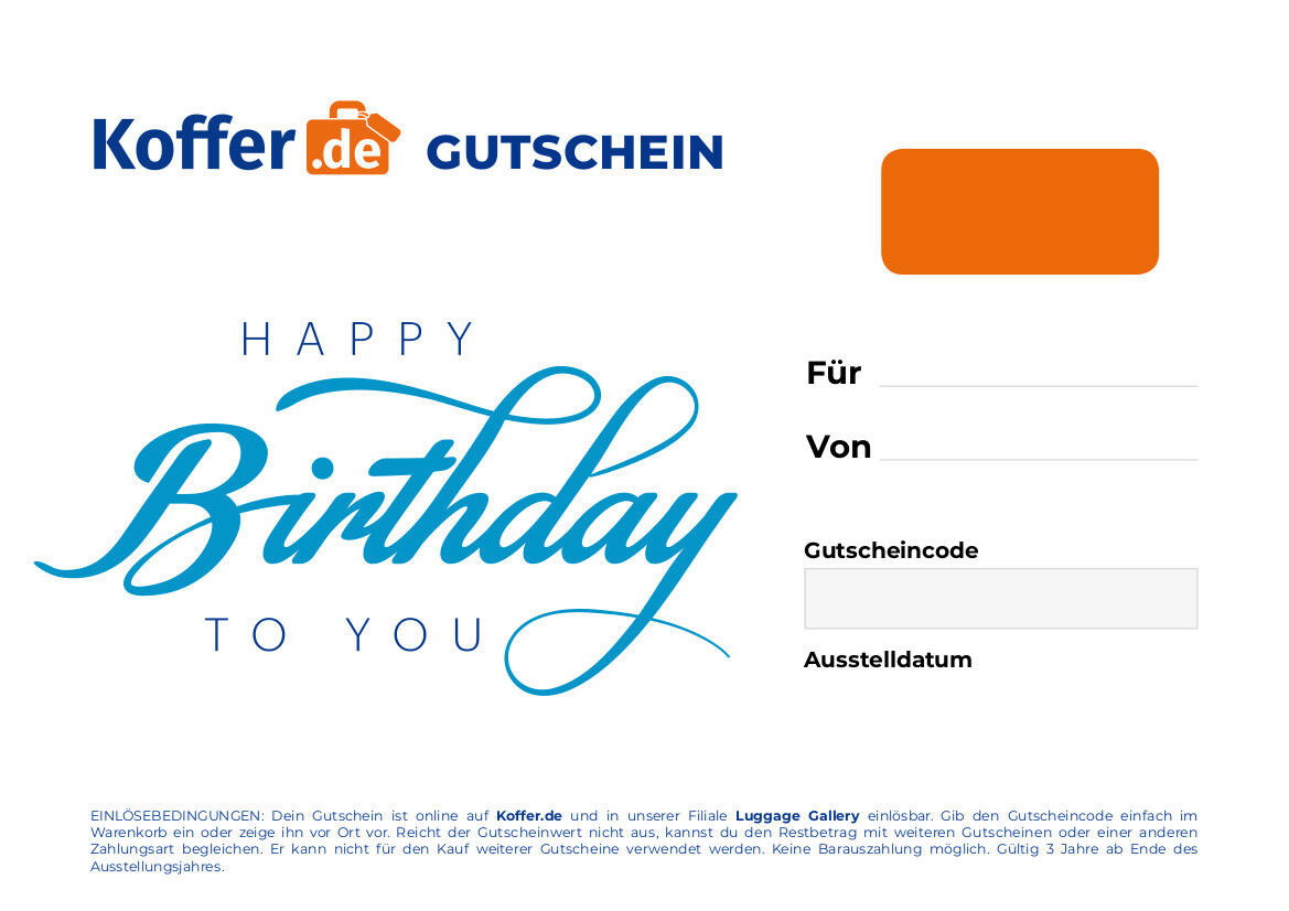 Geschenkgutschein Happy Birthday