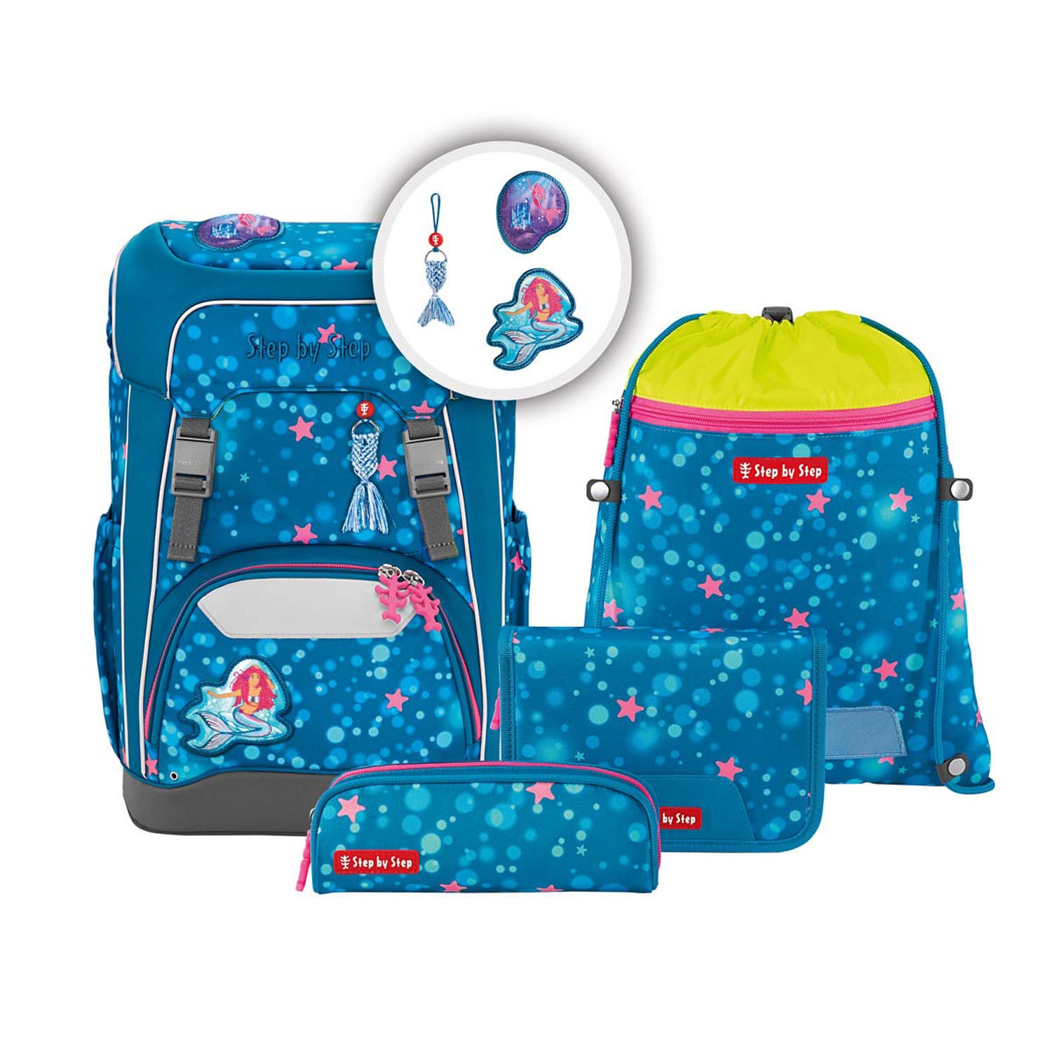 Step by Step GIANT Schulranzen-Set, 5-teilig Mermaid Lola