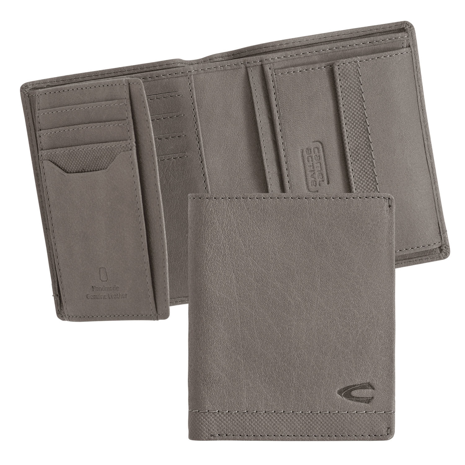 Camel Active Nimbus Geldbörse aus Leder mit RFID Safe 4190 Charcoal - grau