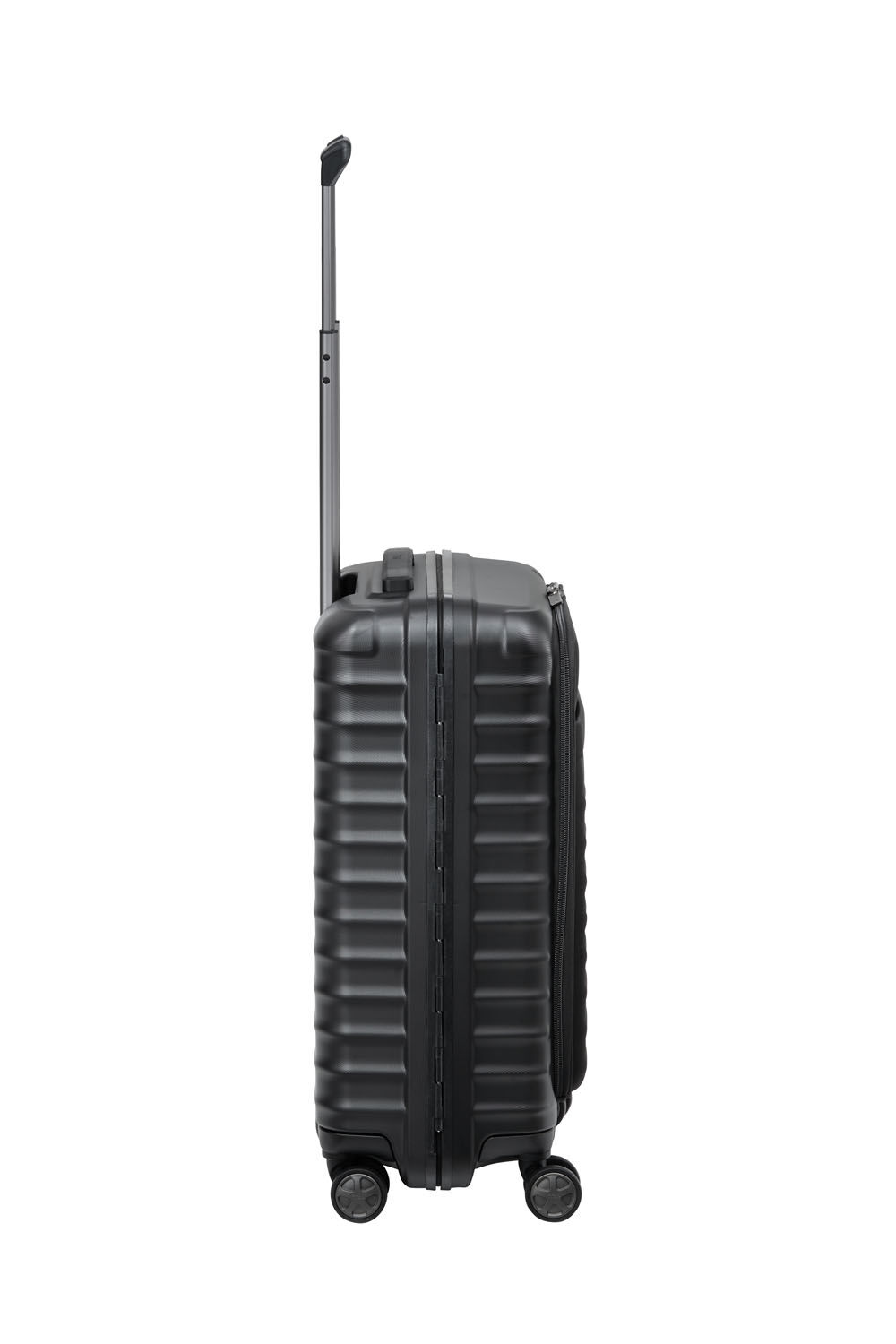 TITAN Litron Frame Trolley S, Handgepäck-Koffer mit Vortasche + Gratis Hotelgutschein Schwarz