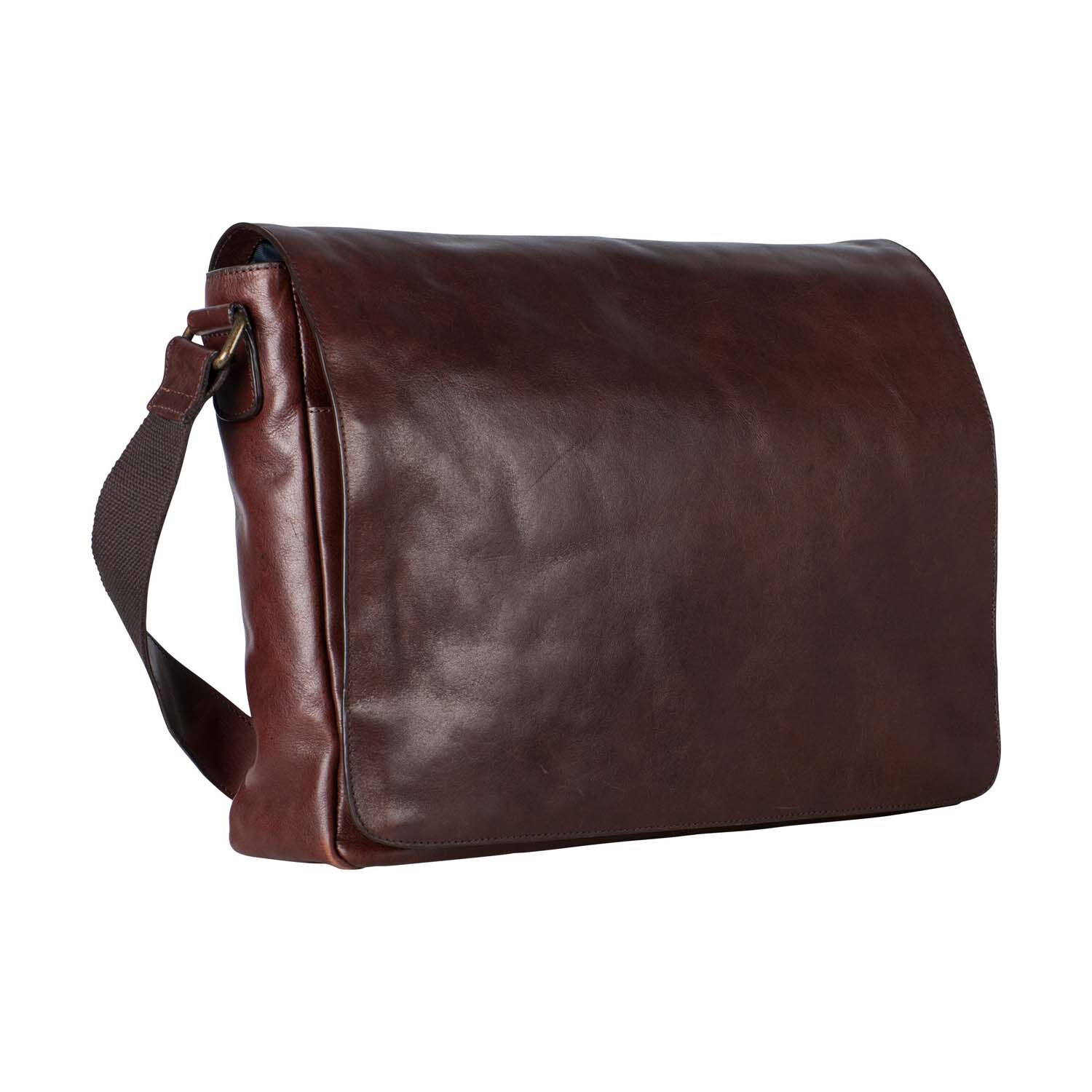 Leonhard Heyden Cambridge Leder-Umhängetasche L mit Laptopfach 15"