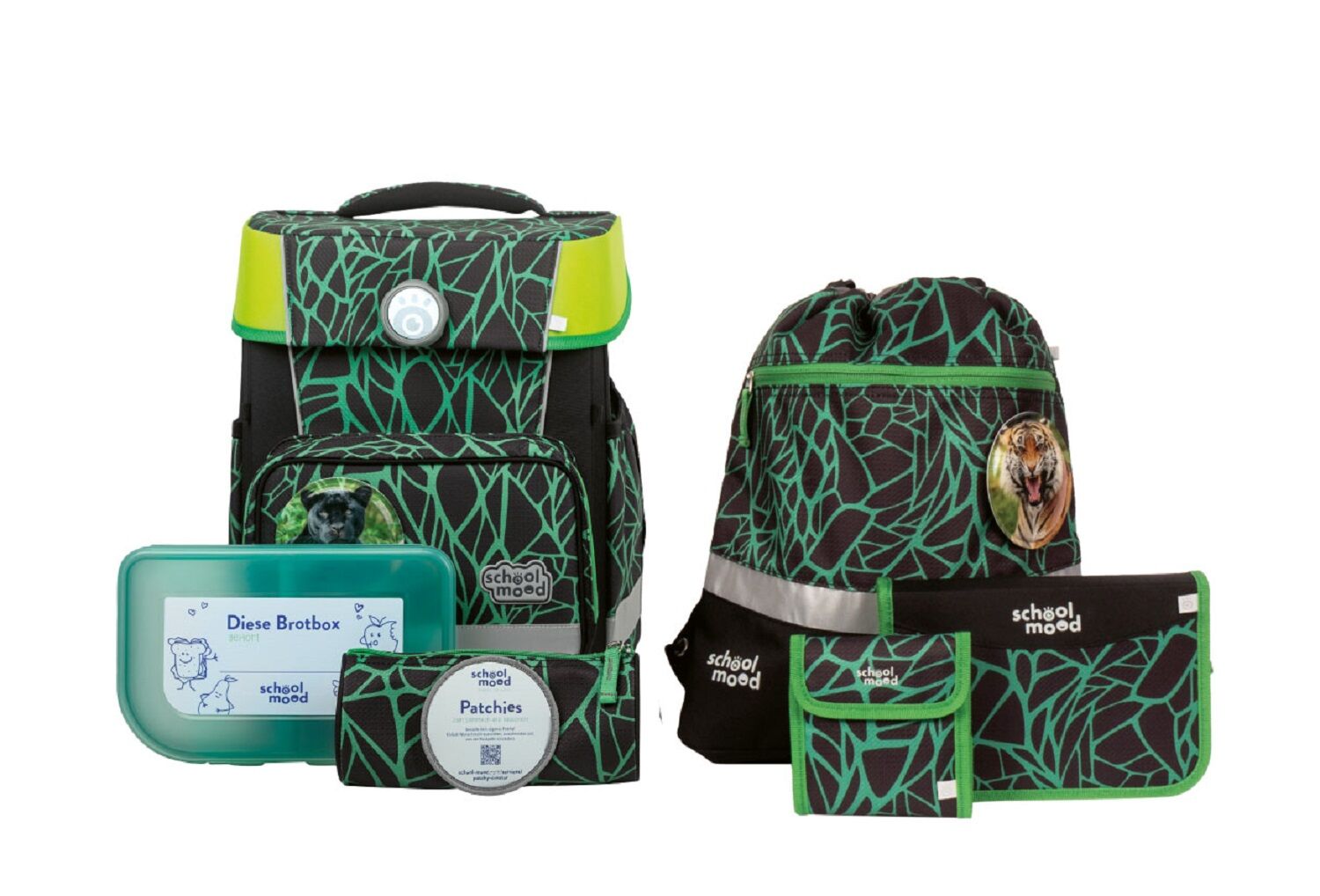 School-Mood Champion 7-tlg. Schulranzenset Linus (Panther)