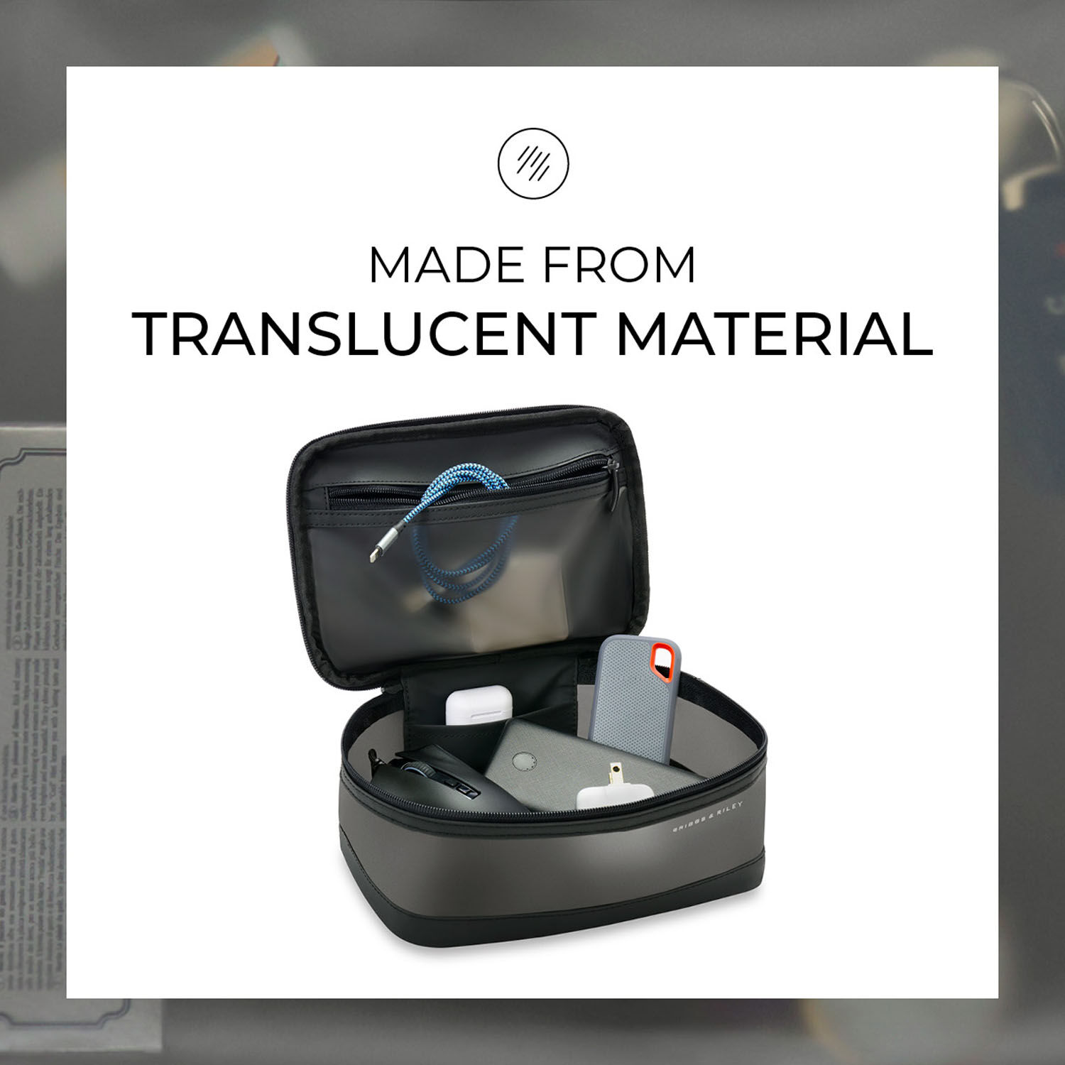 Briggs & Riley Travel Essentials Translucent Essentials Case