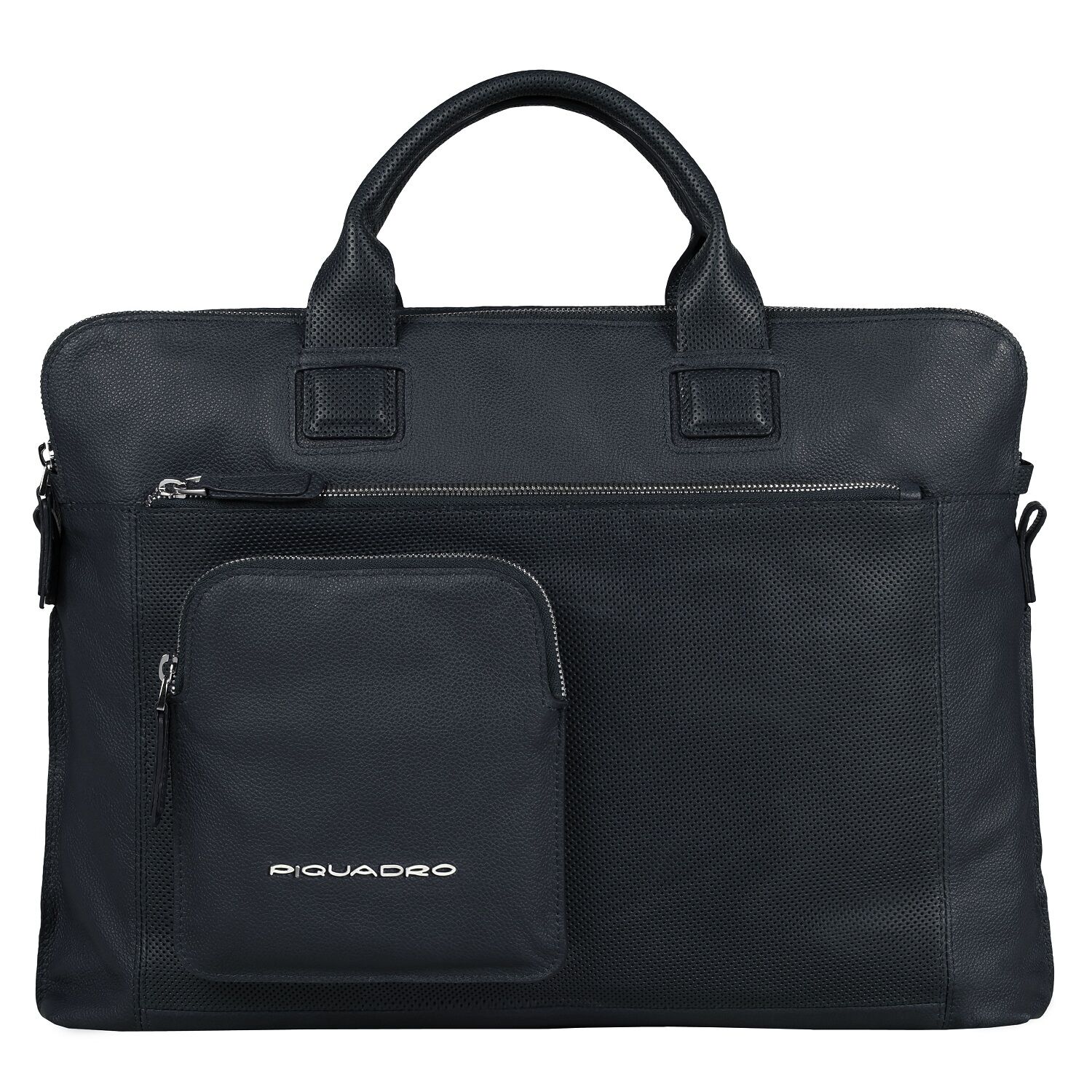 Piquadro Laszlo Doppelgriff-Laptoptasche mit 15" Laptopfach midnight blue