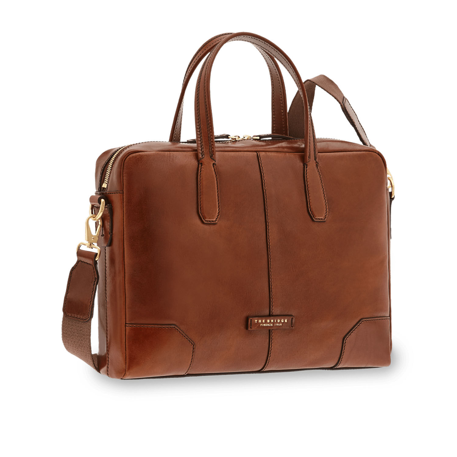 The Bridge Vespucci Aktentasche 37cm - 06362001 Braun/Gold