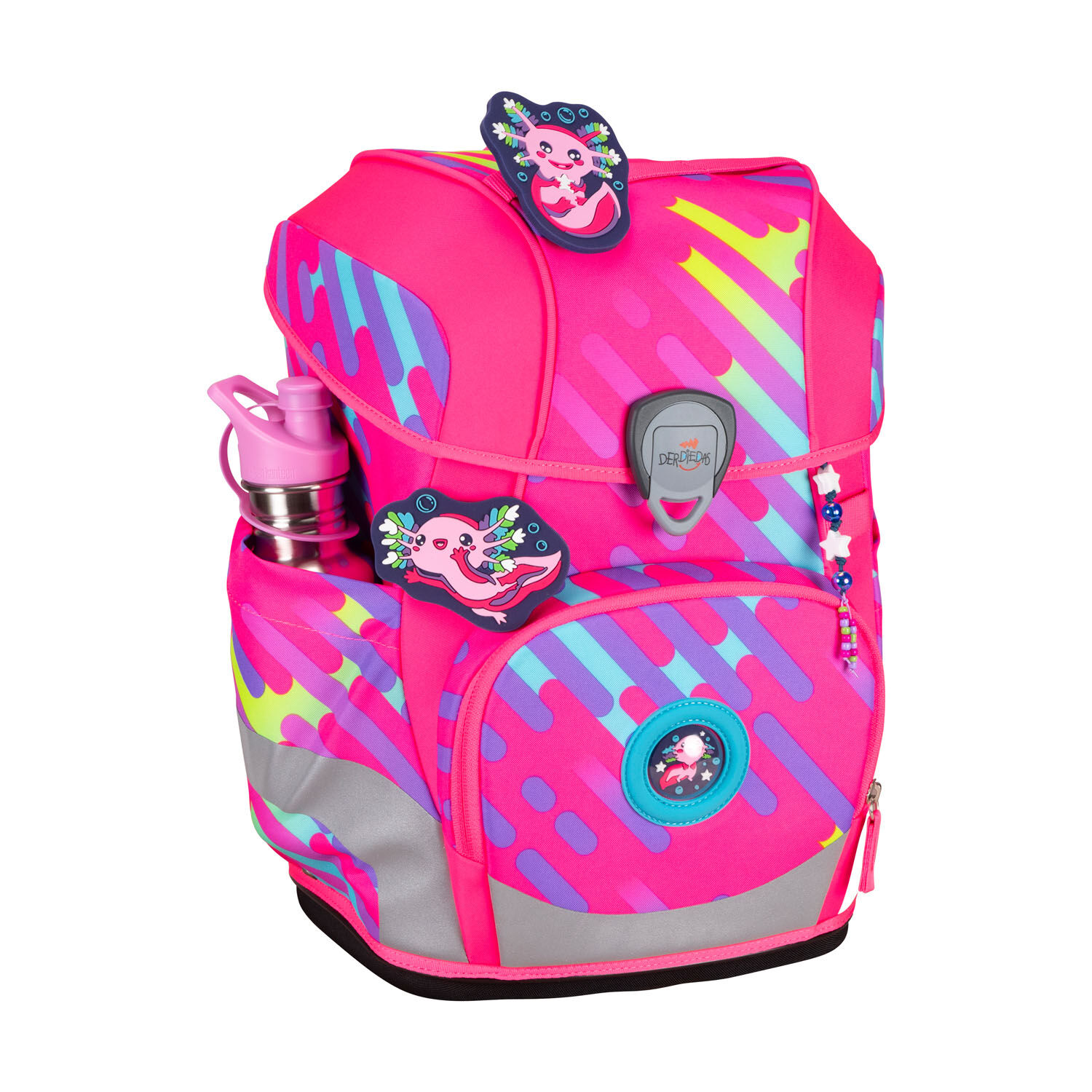 DerDieDas ErgoFlex Tiny Exklusiv NEON Schulrucksack 5-teiliges Set Neon Punkie
