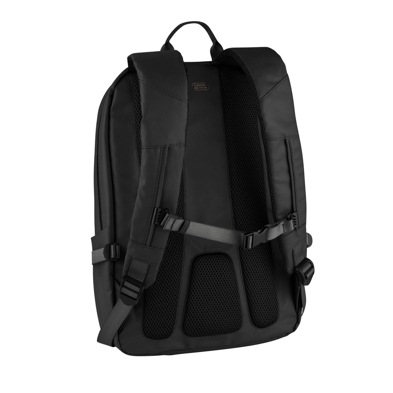 Camel Active Explore Rucksack M aus recyceltem Nylon Schwarz