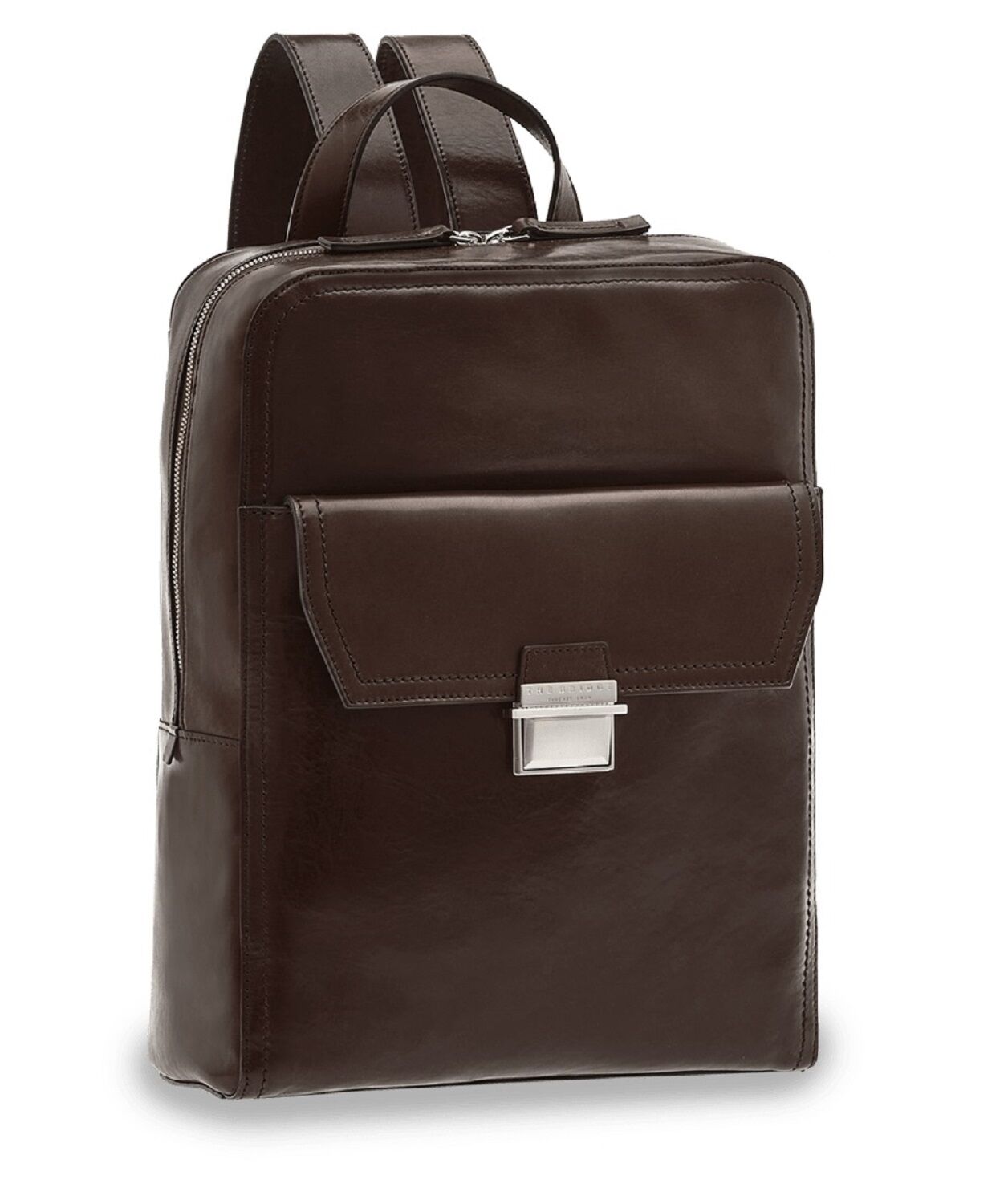 The Bridge Dante Leder-Rucksack 42cm Castagna/Nickel