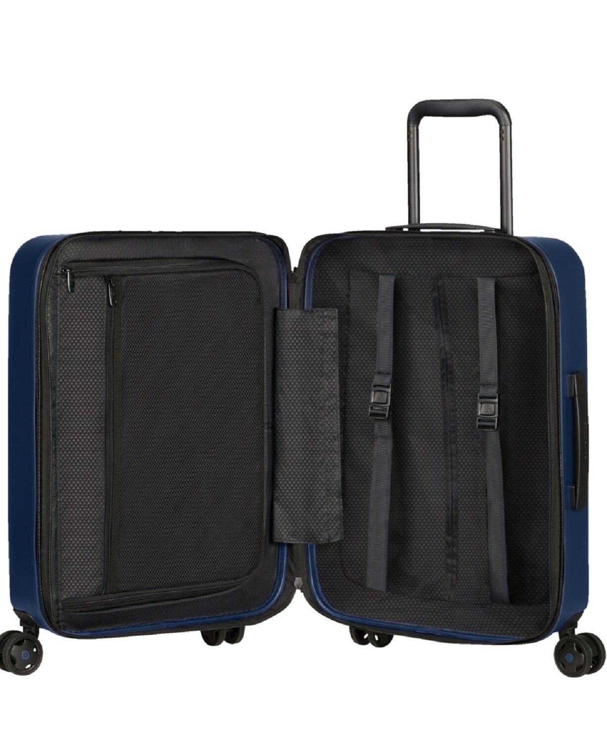 Samsonite Stackd Trolley mit Vortasche, 4 Rollen & erweiterbar + GRATIS HOTELGUTSCHEIN Navy
