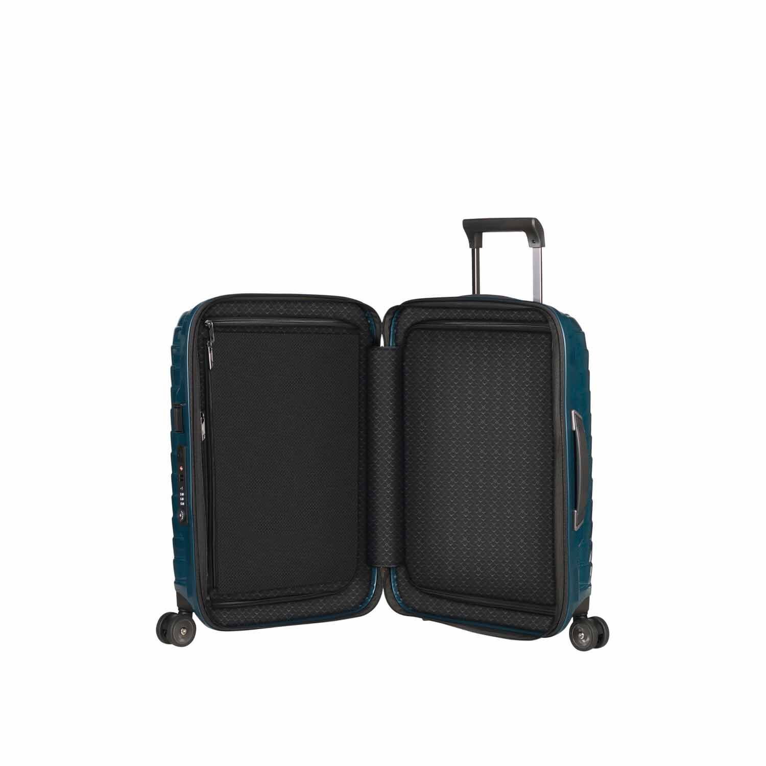 Samsonite Proxis Trolley mit 4 Rollen erweiterbar 55cm (20/23cm) + GRATIS HOTELGUTSCHEIN Petrol Blue